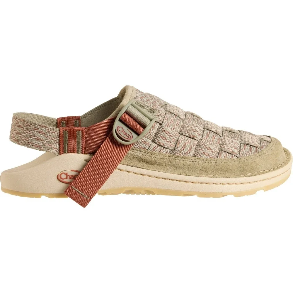 NEW Chaco‎ Canyon Woven Clogs Men Sz 9 Beige Khaki Buckle Open Back Outdoor